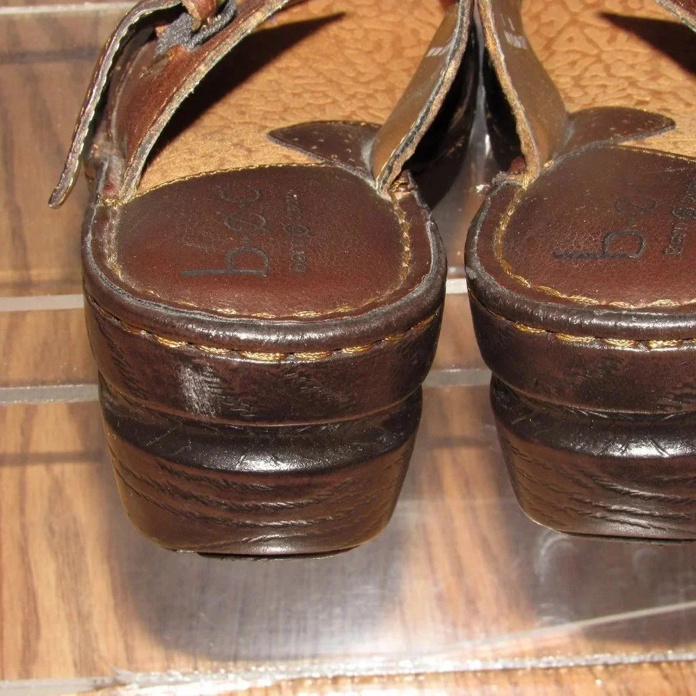 BOC Born Concept Leather Mules Clogs Shoes Size 7M - Picture 4 of 5